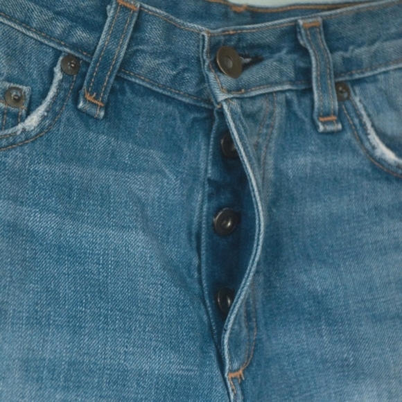 Rag & Bone Marilyn Reverse Selvedge Denim Button Fly Shorts - Picture 10 of 14